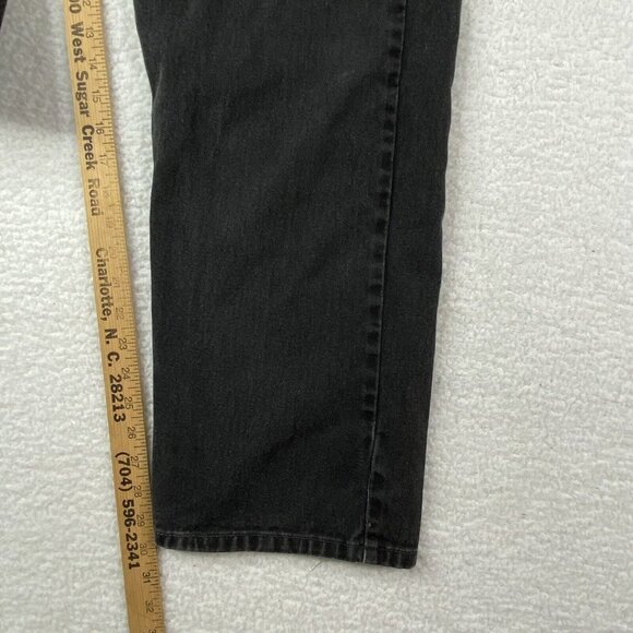 Levis 505 Jeans Mens 42x30 (40x30) Black Regular Fit Straight Leg Denim Workwear - Picture 9 of 11